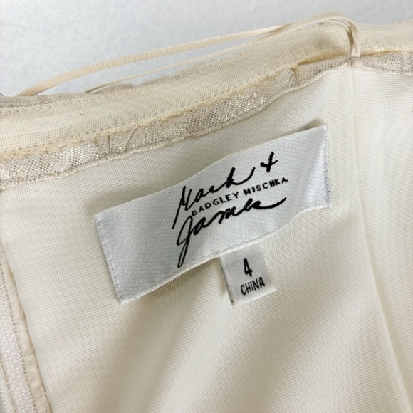 Mark + James by Badgley Mischka Beaded Bubble Hem Cocktail Dress Sz 4 - Picture 8 of 12